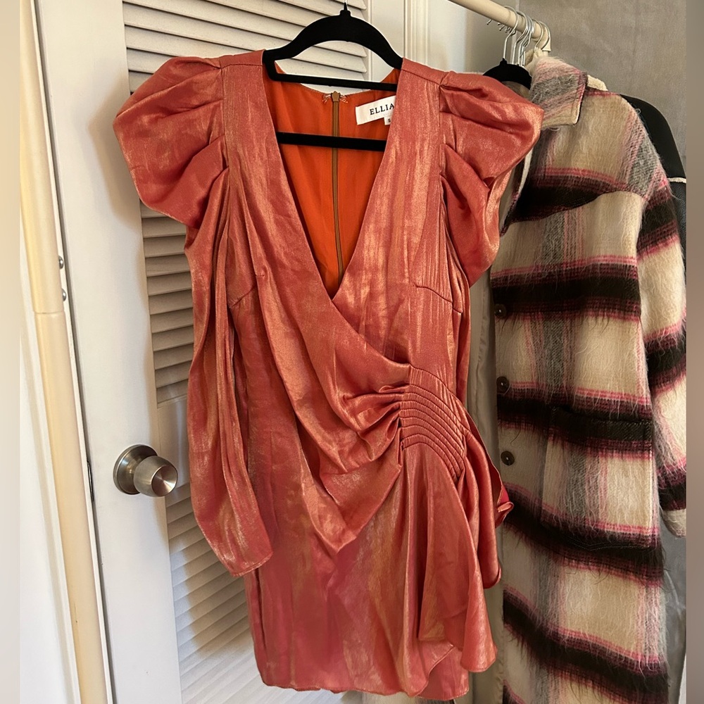 Elliatt Golden Dress in Rust